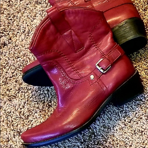 Franco Sarto Shoes - Franco Sarto red leather western short boots